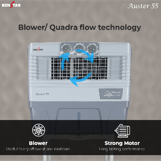 KENSTAR AUSTER 55 LITRES WOODWOOL WINDOW COOLER WHITE