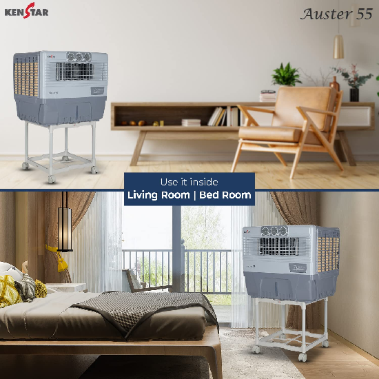 KENSTAR AUSTER 55 LITRES WOODWOOL WINDOW COOLER WHITE