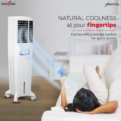 Kenstar 50 L Tower Air Cooler  (White, GLAM HC 50 RE)