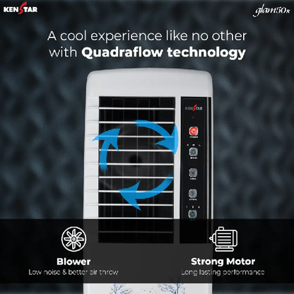 Kenstar 50 L Tower Air Cooler  (White, GLAM HC 50 RE)