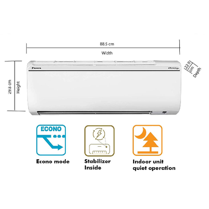 Daikin 1.8 Ton 3 Star Inverter Split AC FTKL/RKL-60TV16U, White