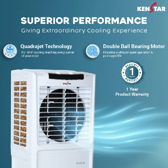 Kenstar 45 L White with Black Control Panel, TallDe HC 45