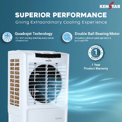 Kenstar 45 L White with Black Control Panel, TallDe HC 45