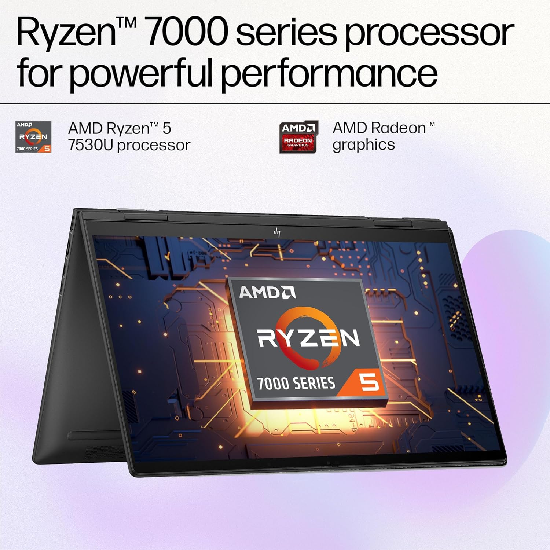 HP Envy x360 2-in-1 Laptop 15,AMD Ryzen™ 5 7530U,15.6-inch
