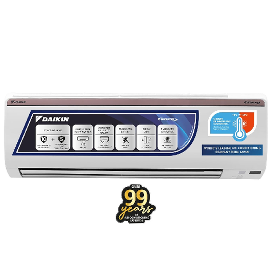 Daikin 1.0 Ton 3 Star Hot & Cold Inverter Split AC FTHT35UV, White