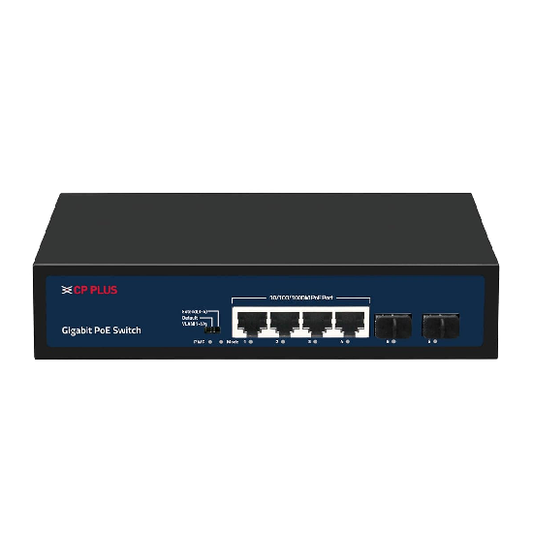 CP Plus 6 Ports with 4 Gigabit PoE Ports (100/1000 Mbps)