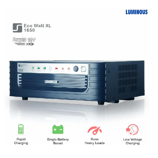LUMINOUS 500 VA Square Wave Inverter Eco Watt Rapid XL 1650