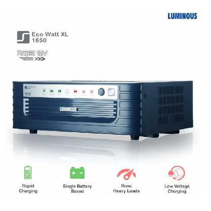 LUMINOUS 500 VA Square Wave Inverter Eco Watt Rapid XL 1650