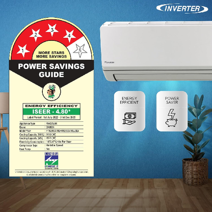 Daikin 2.6 Ton 4 Star Inverter Split AC FTKL90UV, White