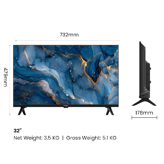 Haier 80cm (32) A7 Series HD Ready Smart LED TV LE32A7-N
