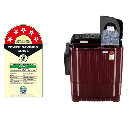 LG 8.5KG Semi Automatic Top Load Washing Machine, Burgundy