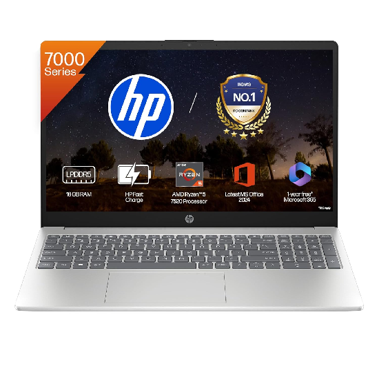 HP 15, AMD Ryzen 5 7520U, 16GB DDR5, 512GB SSD