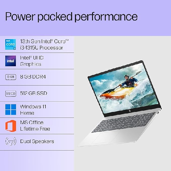 HP 15, 13th Gen Intel Core i3-1315U (8GB DDR4, 512GB SSD)
