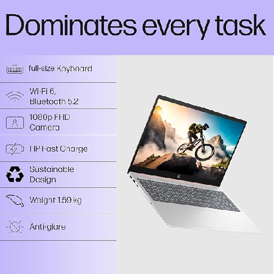 HP 15, 13th Gen Intel Core i3-1315U (8GB DDR4, 512GB SSD)
