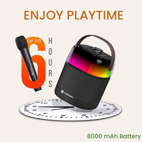 Portronics Dash 4 50W Wireless Bluetooth Party Speaker with Karaoke Mic