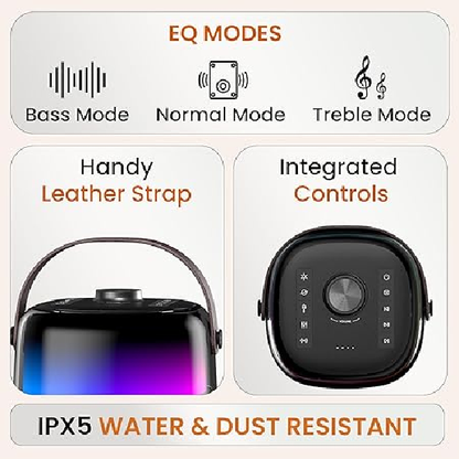 Portronics Dash 4 50W Wireless Bluetooth Party Speaker with Karaoke Mic