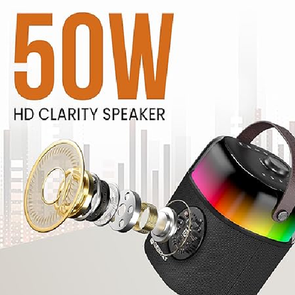 Portronics Dash 4 50W Wireless Bluetooth Party Speaker with Karaoke Mic