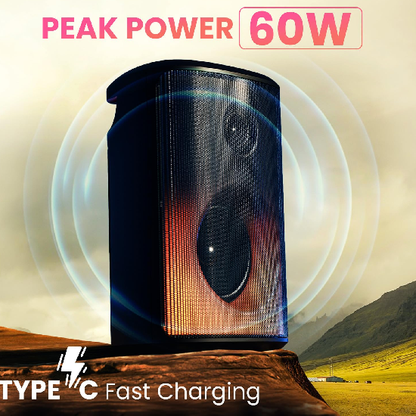 Portronics Dash 8 60W Bluetooth Party Speaker with Bass Boost Technology