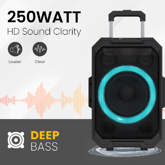 Portronics Iron Beats II 250W Wireless Bluetooth Party Speaker