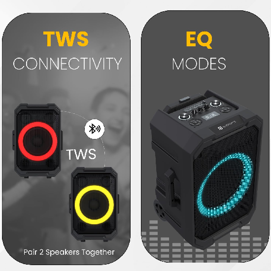 Portronics Iron Beats II 250W Wireless Bluetooth Party Speaker