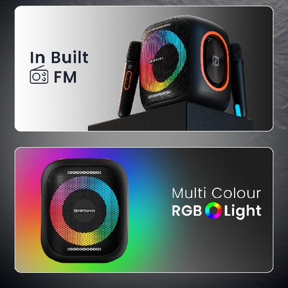 Portronics Dash 10 50W Wireless Bluetooth Party Speaker With Dual Wireless Karaoke Mic