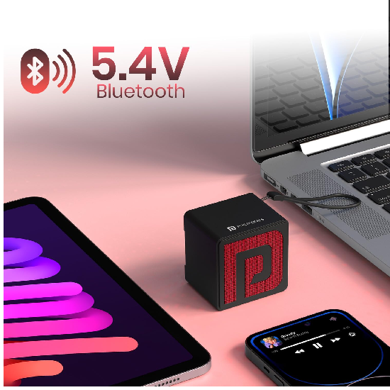 Portronics Nugget 3W Mini Pocket Bluetooth Speaker with Upto 4 Hours Playtime, HD Sound, Bluetooth