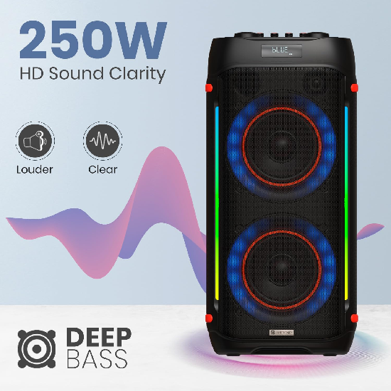 Portronics Iron Beats IV 250W Party Speaker with Dual 6" Subwoofer