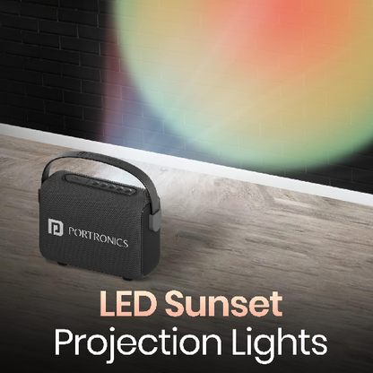 Portronics Resonate 14W Portable Bluetooth Speaker With LED Sunset Projection Lights