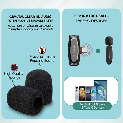 Portronics Dash 7 Omnidirectional Type C Wireless Microphone