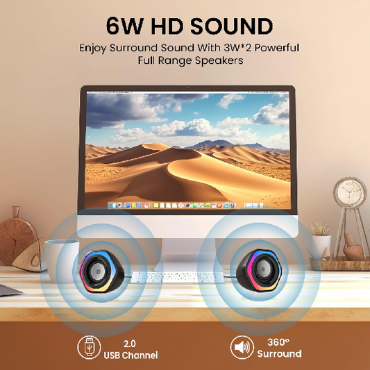 Portronics in Tune 4 6W Portable USB Powered Wired Speaker