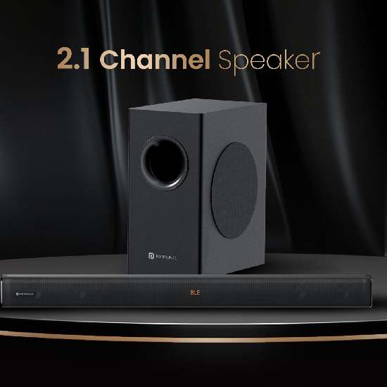Portronics Pure Sound 107 | 200W Soundbar with Subwoofer for Deep Bass