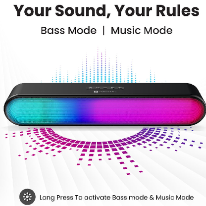 Portronics Decibel 23 16W Wireless Bluetooth Soundbar with LED Lights