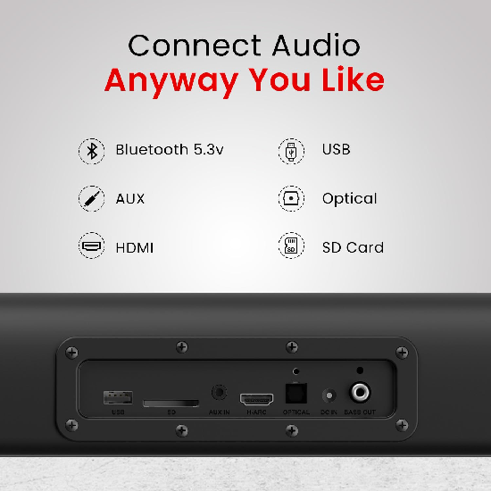 Portronics Pure Sound 105 | 200W Bluetooth Soundbar