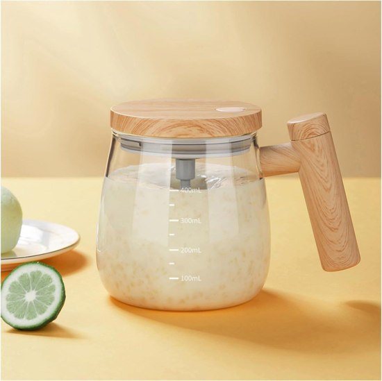 Self Stirring Mixing Cup Glass Mug 500ml