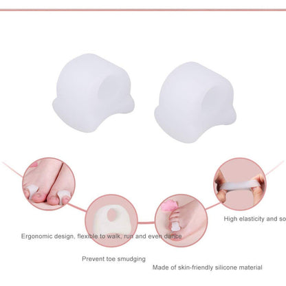 Quick Secure Silicone Gel Toe Separator Ring 1 Pair