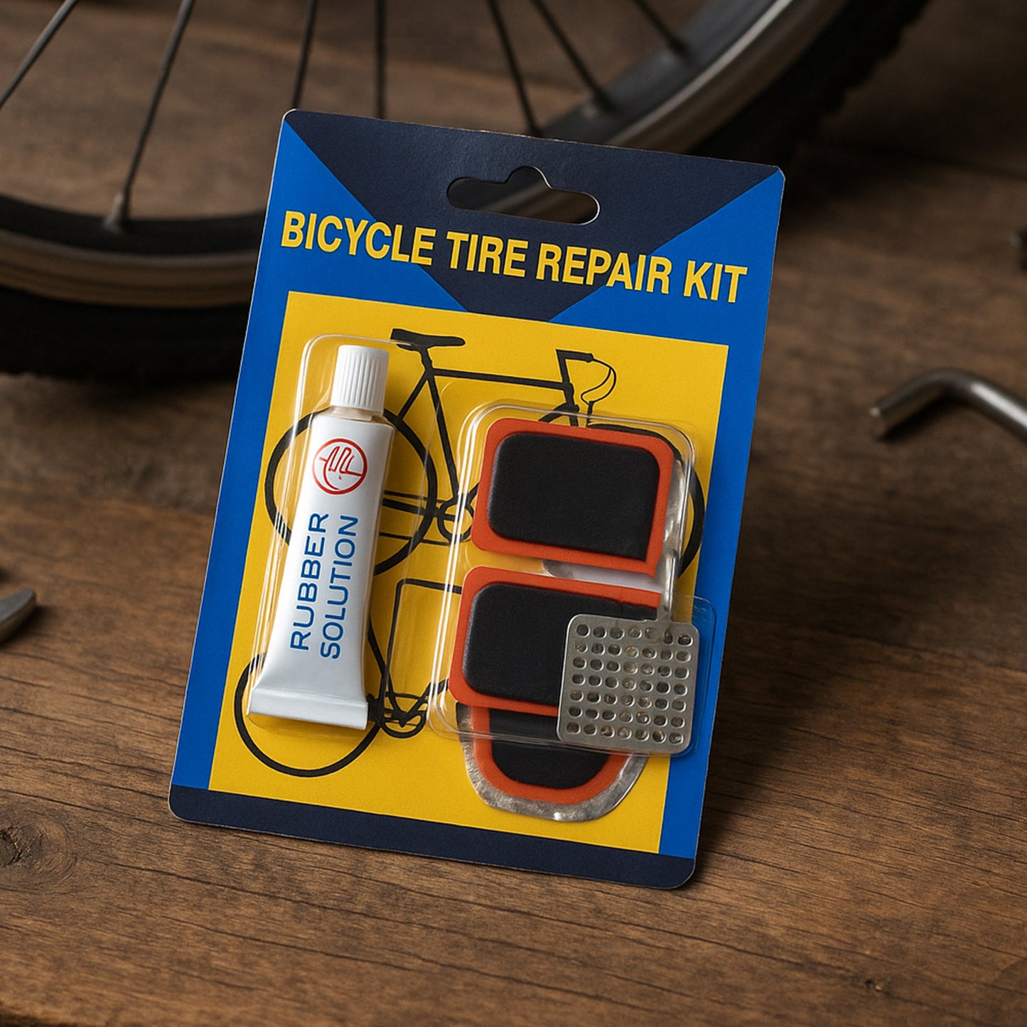Bicycle Tire Repair Kit Puncture Repair Set With Adhesive Portable Tools