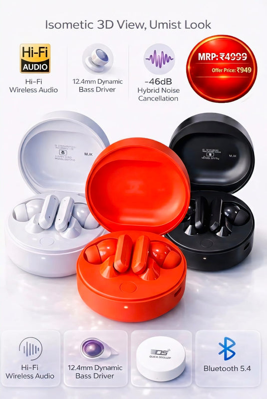 Quick Secure Buds Pro Wirelesss Earphones with 45 dB ANC