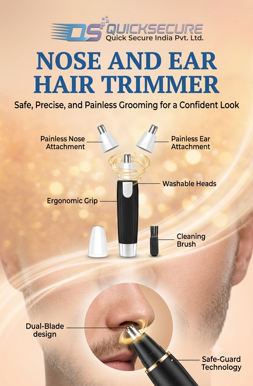 Quick Secure Nose and Ear Hair Trimmer