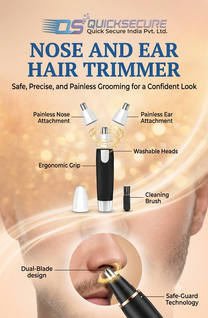 Quick Secure Nose and Ear Hair Trimmer