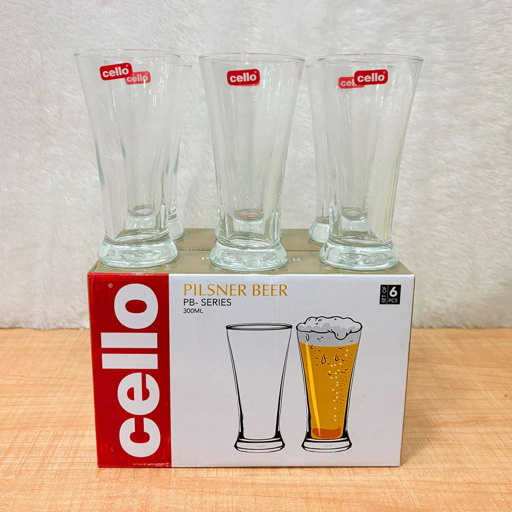 Cello Pilsner Beer Glass Set - 300ml