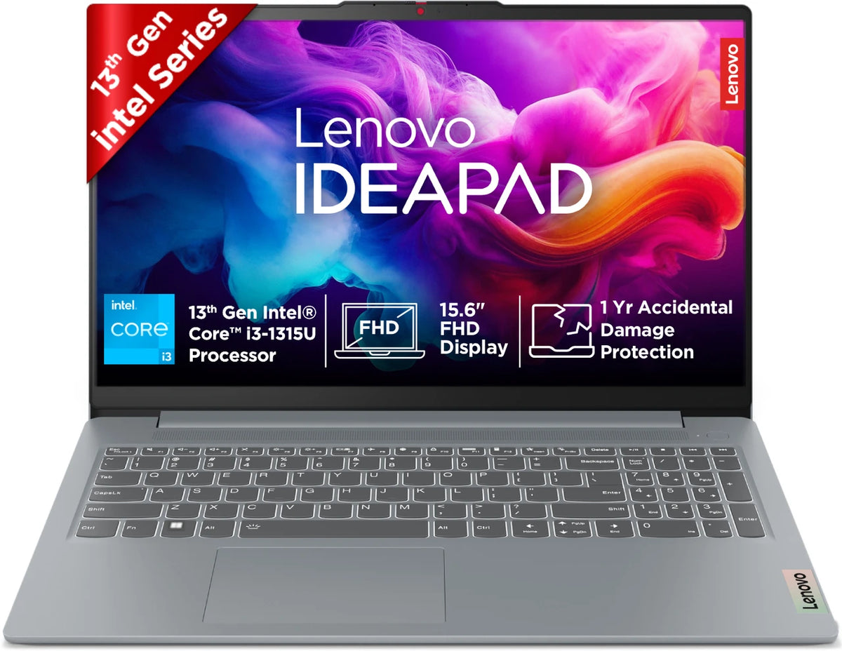 Lenovo IdeaPad Slim 3 Intel Core i3 13th Gen 1315U - (8 GB/512 GB SSD/Windows 11 Home) IdeaPad Slim 3 15IRU8 Thin and Light Laptop (15.6 inch, Arctic Grey, 1.62 kg, With MS Office)