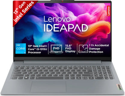 Lenovo IdeaPad Slim 3 Intel Core i3 13th Gen 1315U - (8 GB/512 GB SSD/Windows 11 Home) IdeaPad Slim 3 15IRU8 Thin and Light Laptop (15.6 inch, Arctic Grey, 1.62 kg, With MS Office)