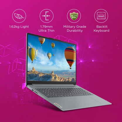 Lenovo IdeaPad Slim 3 Intel Core i3 13th Gen 1315U - (8 GB/512 GB SSD/Windows 11 Home) IdeaPad Slim 3 15IRU8 Thin and Light Laptop (15.6 inch, Arctic Grey, 1.62 kg, With MS Office)