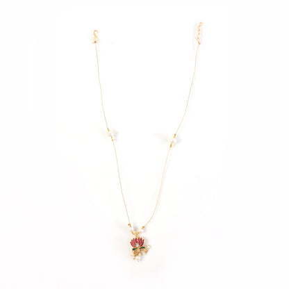 Traditional Lotus Motif Pendant Chain (1 Pc)